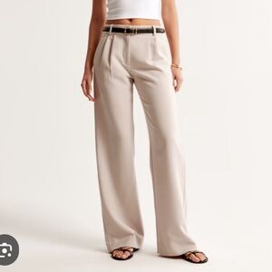 Abercrombie & Fitch Women's Beige Wide Leg Trousers